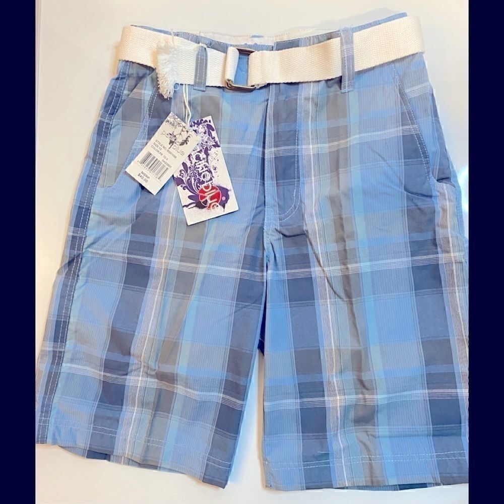 Pacific Blue Boys Plaid Fashion Shorts Size : 6&12